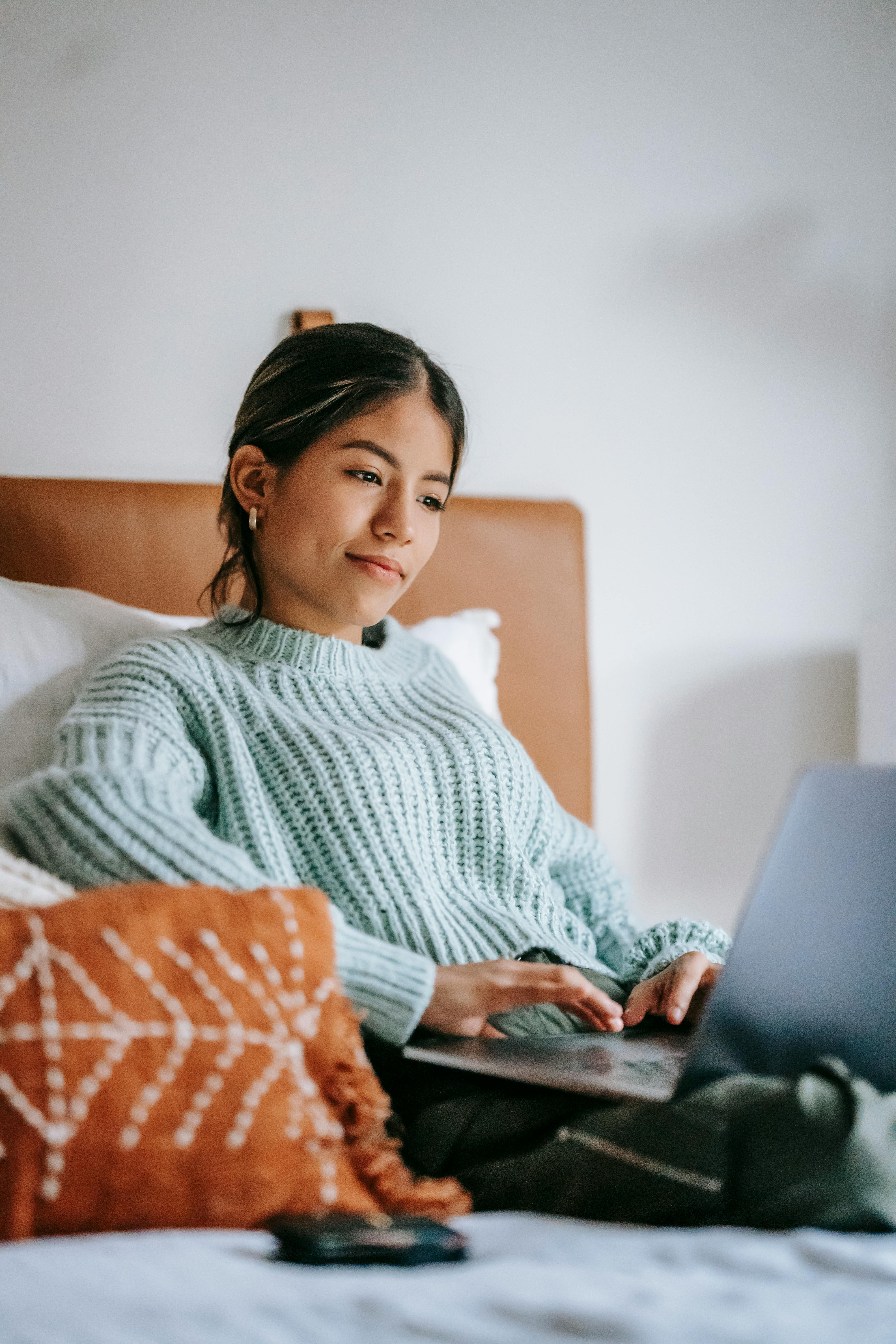 woman using a laptop